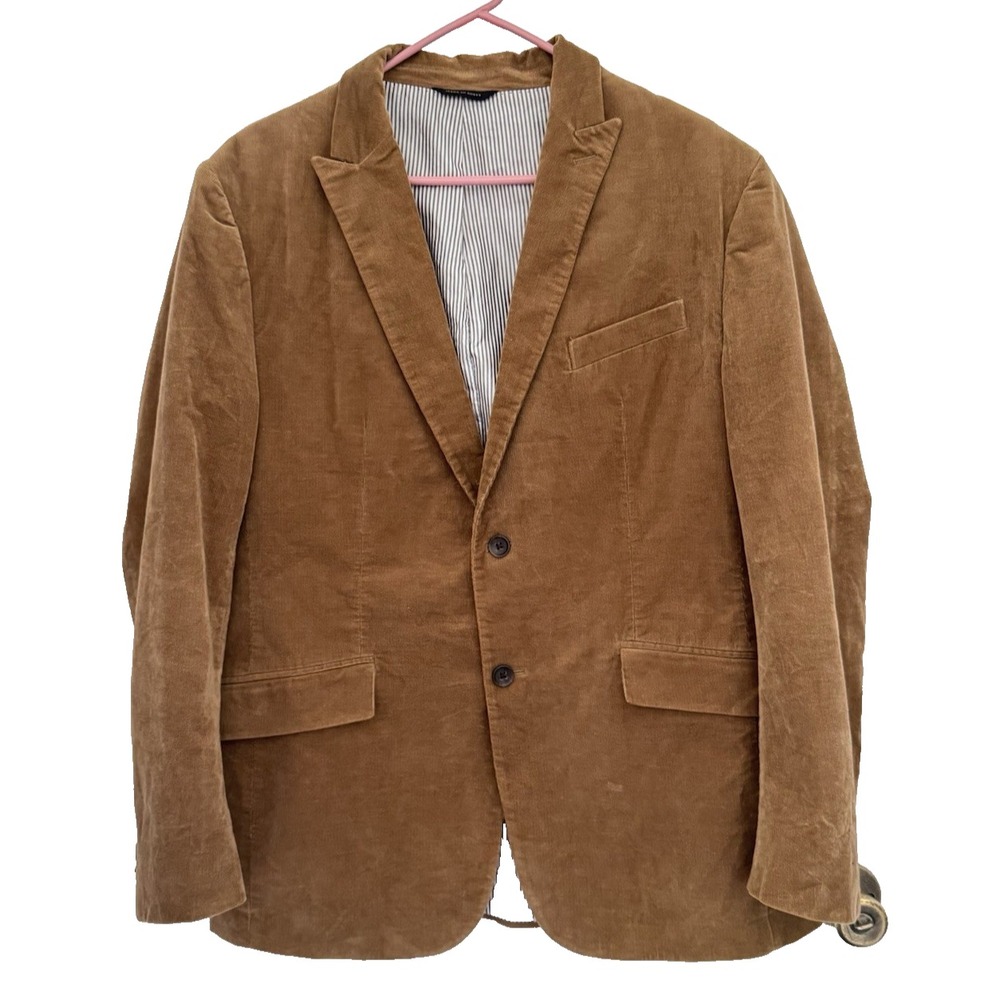 BANANA REPUBLIC Jacket Mens 44R Brown Corduroy Blazer Tailored Fit Lined Preppy